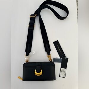 Donna Karan Black Valley Stream Wallet with crossbody